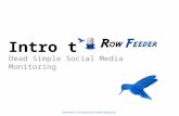 Simple Social Media Monitoring & Analysis: RowFeeder