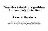 Negative Selection for Algorithm for Anomaly Detection
