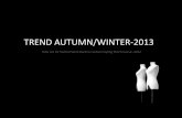 CENTRAL SAINT MARTINS: Trend autumn winter-2013