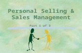 Personal Selling & Sales Management