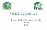 Teratogenia Dra. Isabel Castro Volio INISA UCR. Disrupción ambiental del desarrollo normal Las anomalías embrionarias o fetales causadas por agentes exógenos.