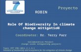 Proyecto ROBIN Role Of Biodiversity In climate change mitigatioN Coordinator: Dr. Terry Parr Collaborative Project (large scale integrating project) Topic.