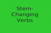 Stem-Changing Verbs. Genetically defective verbs (have a weak vowel – o or e) Four types: –E to I –E to IE –O to UE –U to UE (only Jugar – out of shape,