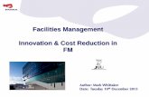 Lecture on Innovation & Cost Saving Strategies in Facilities Management