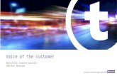 Voice of the customer - delivering customer centricity