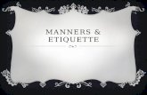 Manners & etiquette