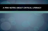 Notes about critical literacy