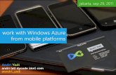 Work with Windows Azure from Mobile Apps