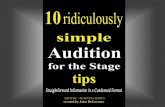 Stage Audition Tips