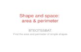 Shape and space:  areas