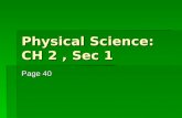 Physical Science Ch2: sec1