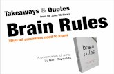 Brain Rules (What all presenters need to know?)