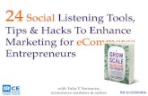 Social Tools for eCommerce Startups, Entreprenuers for Marketing & Product Development