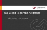 Fair Credit Reporting Act Basics