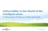 Silverpop Return Path Deliverability Keynote