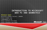 Introduction to web pi and web matrix