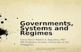 Governments, Systems and Regimes