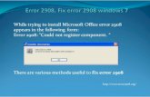 Error 2908, Fix error 2908 windows 7
