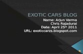Exotic cars blog