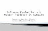 Software evaluation via users’ feedback at runtime