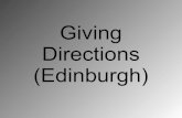Giving Directions Edinburgh