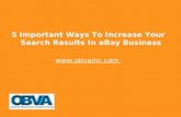 5 Important Ways To Increase Your Search Results In eBay Business