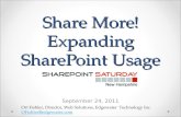 SharePoint Saturday NH Presentation: Share More
