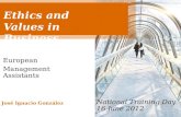 Risk management ethics and values in business josé ignacio gonzález