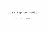 Top 10 movies of 2013