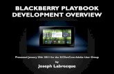 BlackBerry PlayBook Development Overview - KCDevCore