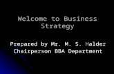 Welcome to business strategy