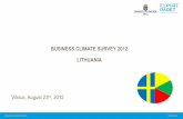 Business climate survey. 2012 Lithuania. Swedish trade council
