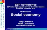 101118 be esf conf social economy & job creation, toby johnson