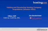 "Valuing and Structuring Hosting Company Acquisitions" - Hostingcon 2008