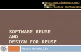 Software engineering: design for reuse