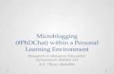 Microblogging (#phdchat) Within a Personal Learning Environment