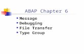 ABAP Message, Debugging, File Transfer and Type Group