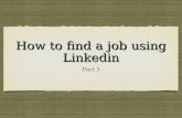 Linkedin for job seekers part 3 @incubator 107