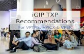 iGIP TXP Recommendations
