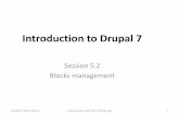 Introduction to Drupal 7 - Blocks management and contexts
