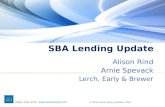 SBA lending update lerch early 04 05-11
