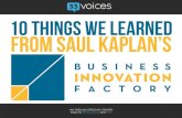 10 Vital Teachings on Innovation from Saul Kaplan