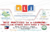 BEST PRACTICES in e-LEARNING:PARALLELISM BETWEEN SOUTH KOREA & THAILAND