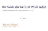 The Korean race for OLED TV mass production has just ended