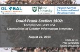 Dodd-Frank Section 1502: Compliance Costs and Externalites of Greater Information Symmetry