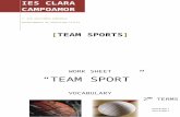 Worksheets 2nd Term Team Sport 1º ESO Secciones
