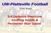 3 4 defense pressure stuffing inside & perimeter run game