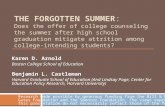 Stemming the Tide of Summer Melt: Post-High School Summer Interventions and Low-Income Students’ College Enrollment