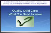 Quality Child Care: What you need to know