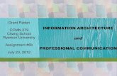 Information Architecture and Professional Communication